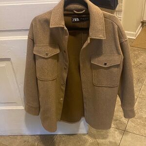 Zara Men's Light Brown Shirt Jacket